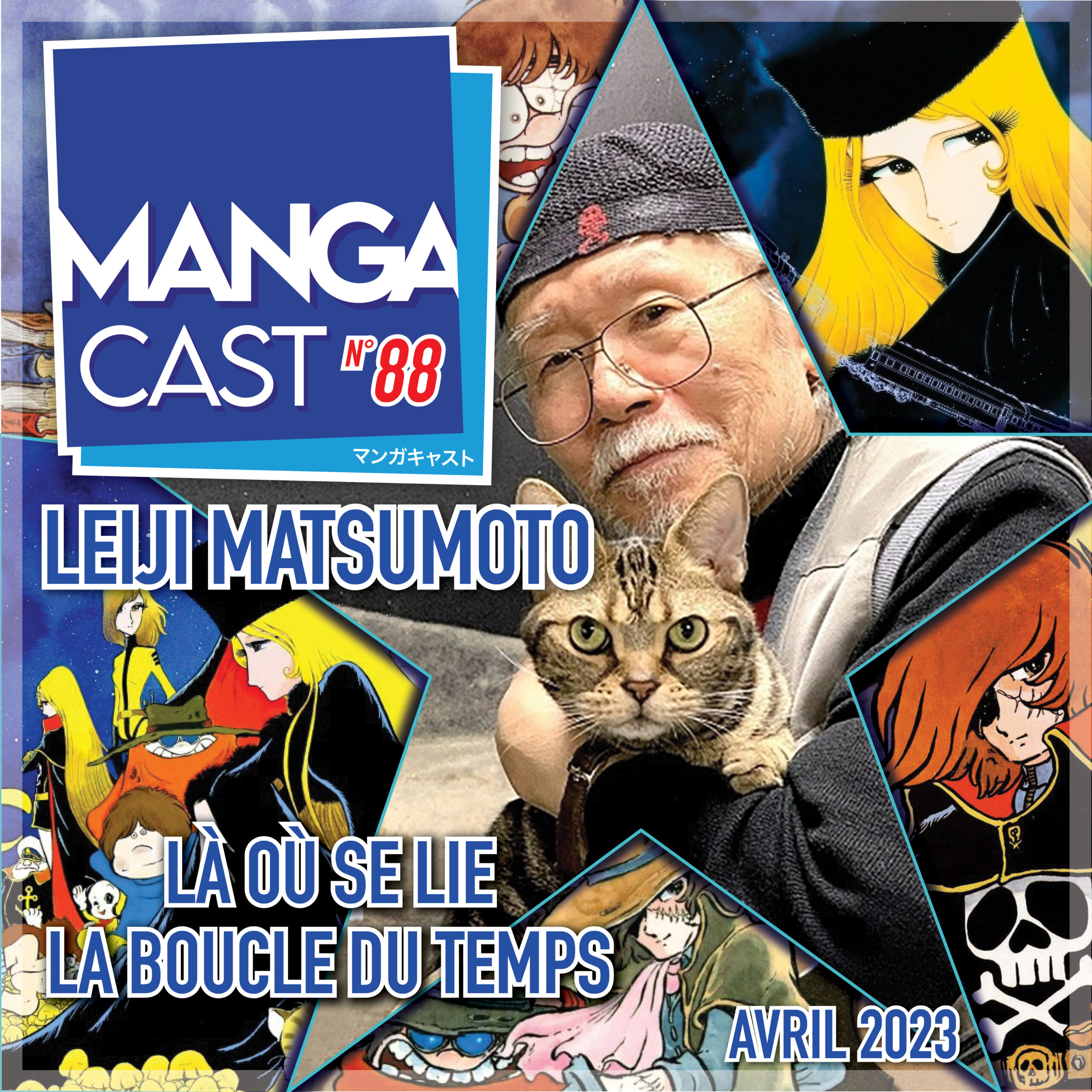 Cartouche du Mangacast n°88 sur Leiji Matsumoto